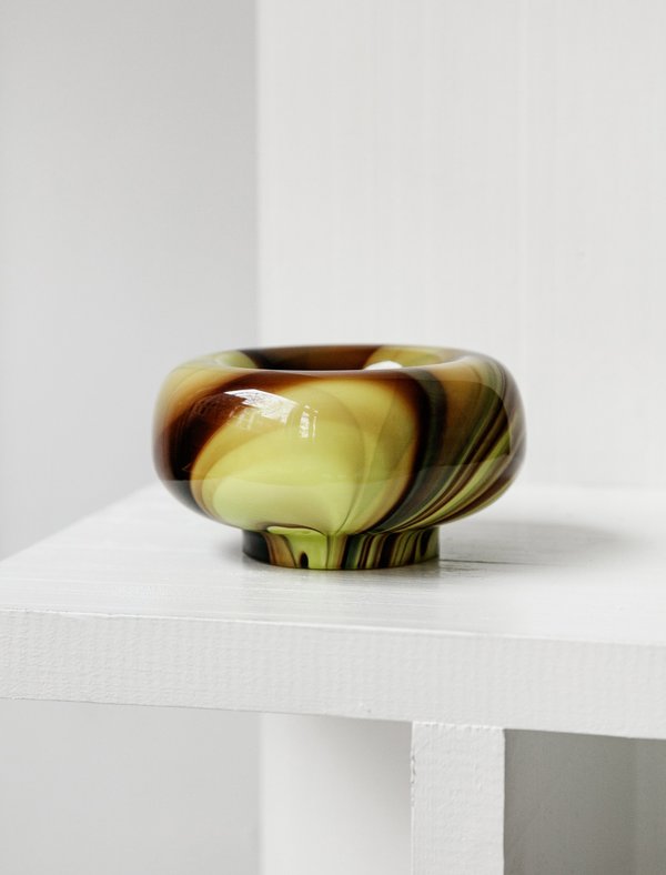 Found by Neighbour Swirl Small Glass Bowl - Lemon/Cocoa Found by Neighbour Swirl Small Glass Bowl - Lemon/Cocoa