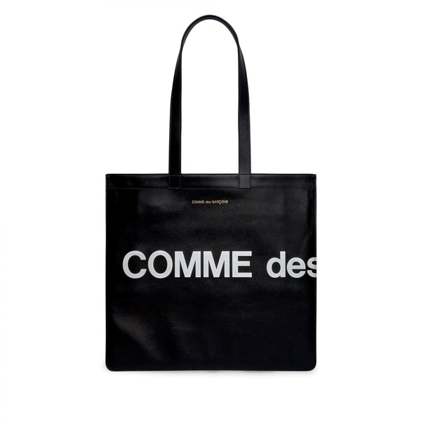 Comme des Garçons Huge Logo Leather Tote - Black Comme des Garçons Huge Logo Leather Tote - Black