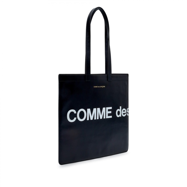Comme des Garçons Huge Logo Leather Tote - Black Comme des Garçons Huge Logo Leather Tote - Black