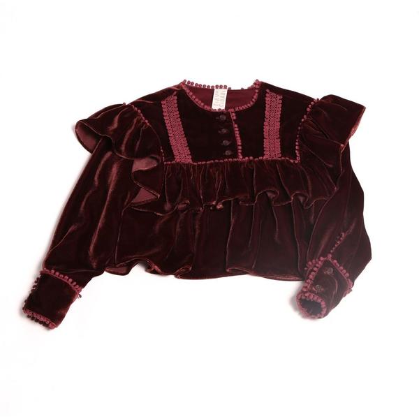 KIDS Tia cibani flounce rumspringa blouse - berry KIDS Tia cibani flounce rumspringa blouse - berry