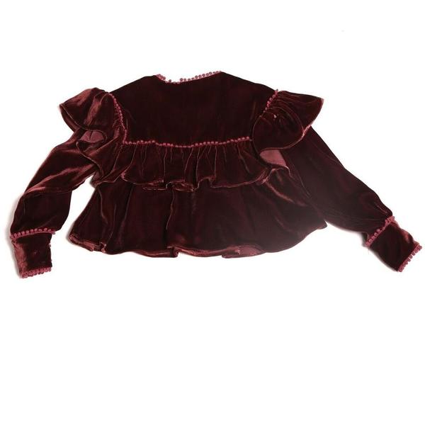 KIDS Tia cibani flounce rumspringa blouse - berry KIDS Tia cibani flounce rumspringa blouse - berry