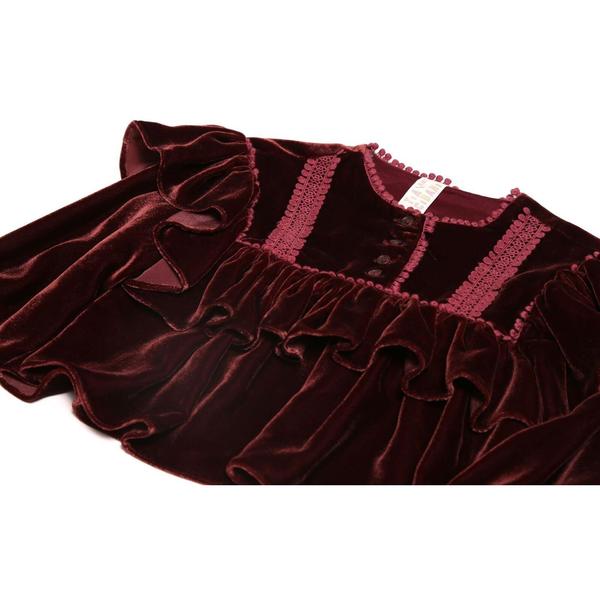 KIDS Tia cibani flounce rumspringa blouse - berry KIDS Tia cibani flounce rumspringa blouse - berry