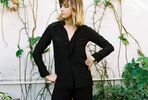 Annie Hamilton CLASSIC SHIRT - BLACK - Thumbnail 5