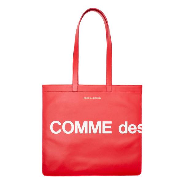 COMME des GARÇONS Huge Logo Leather Tote - Red COMME des GARÇONS Huge Logo Leather Tote - Red