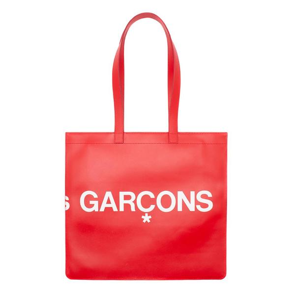 COMME des GARÇONS Huge Logo Leather Tote - Red COMME des GARÇONS Huge Logo Leather Tote - Red
