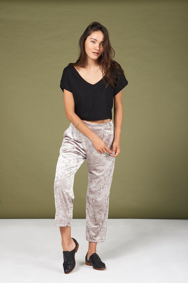 Whimsy + Row Rowen Crushed Velvet Pants 