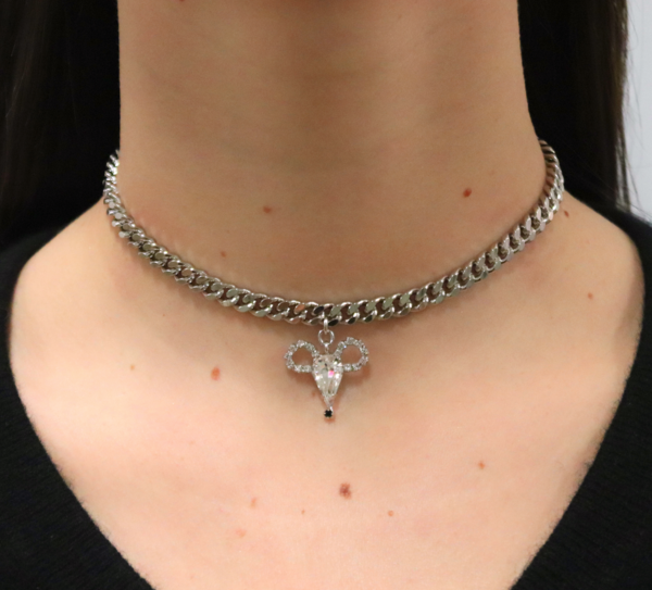 Joomi Lim Chain Choker W/ Large Crystal Mouse Joomi Lim Chain Choker W/ Large Crystal Mouse