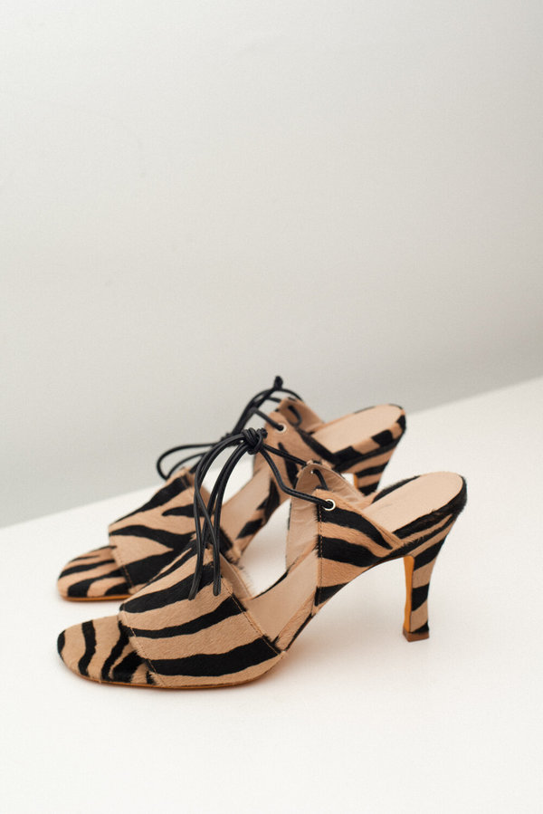 Maryam Nassir Zadeh Lark Sandal - Zebra Pony | Garmentory