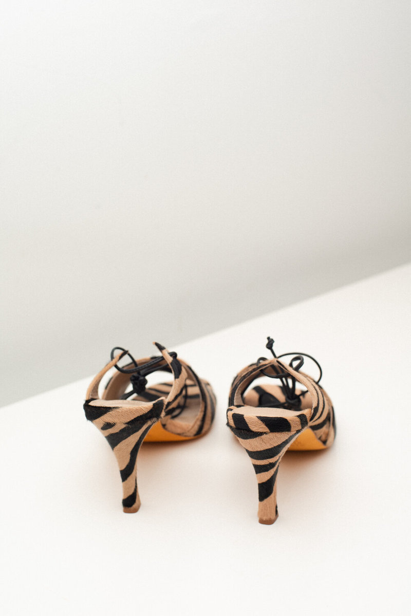 Maryam Nassir Zadeh Lark Sandal - Zebra Pony | Garmentory