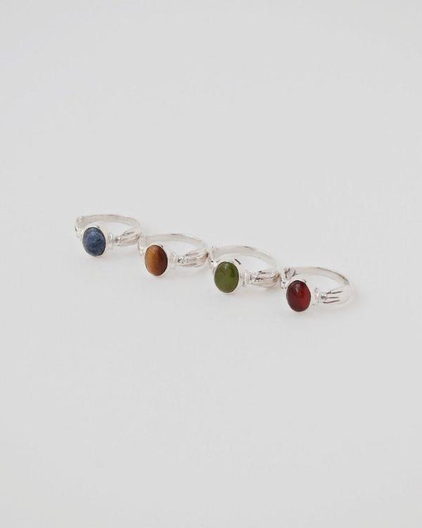 APSE ADORN Garner Jade Ring - Gold APSE ADORN Garner Jade Ring - Gold