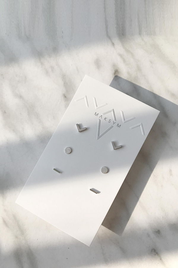 MAKSYM STUDS TRIO6 - SILVER