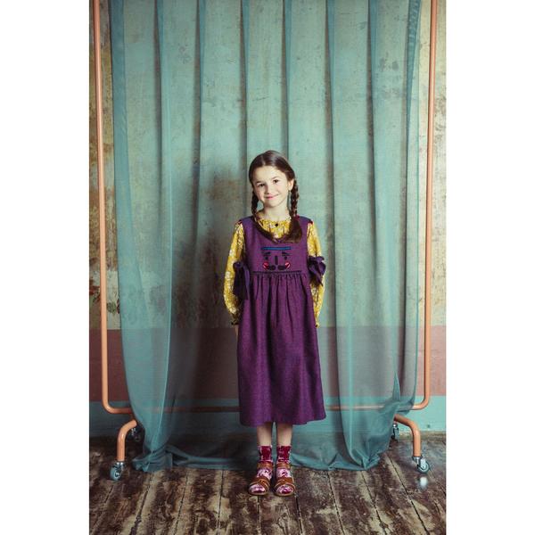 Kids Paade Mode Cotton Dress - Plum Kids Paade Mode Cotton Dress - Plum