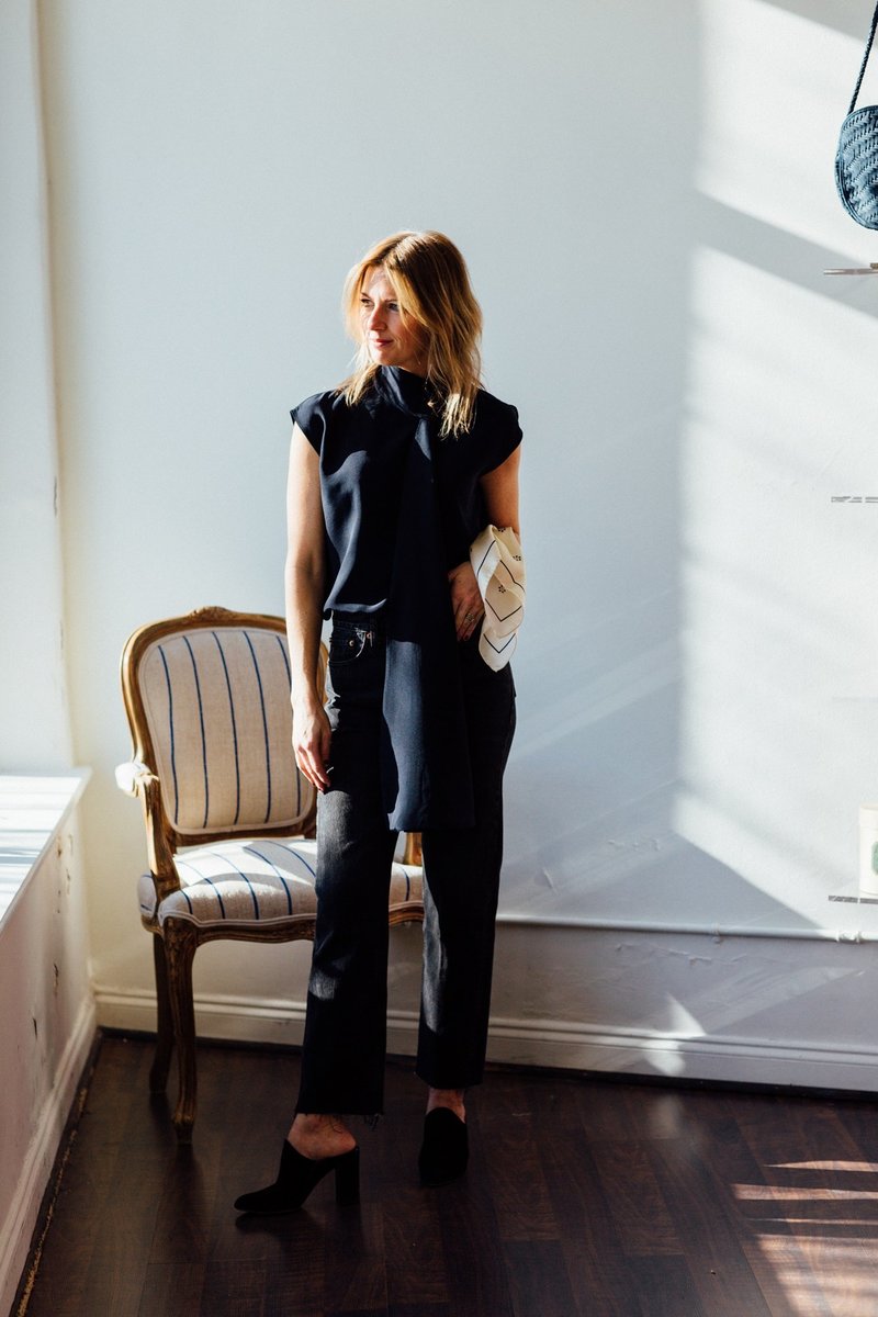 tibi silk top