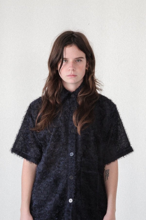 KkCo Fuzzy Jacquard Boy Shirt - navy KkCo Fuzzy Jacquard Boy Shirt - navy