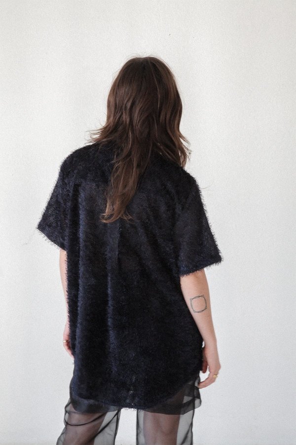 KkCo Fuzzy Jacquard Boy Shirt - navy KkCo Fuzzy Jacquard Boy Shirt - navy