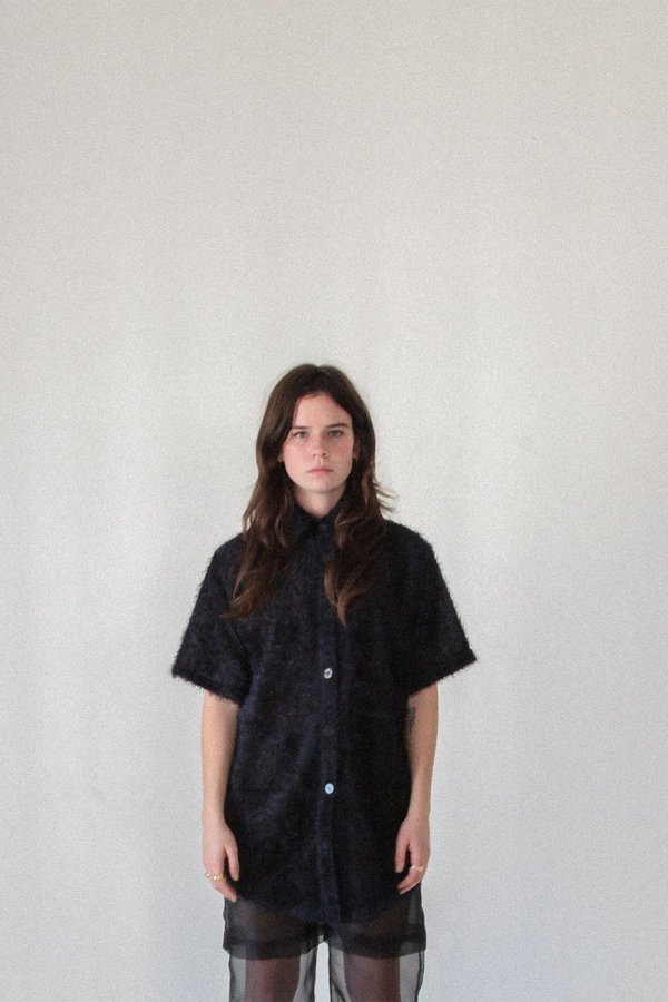 KkCo Fuzzy Jacquard Boy Shirt - navy KkCo Fuzzy Jacquard Boy Shirt - navy