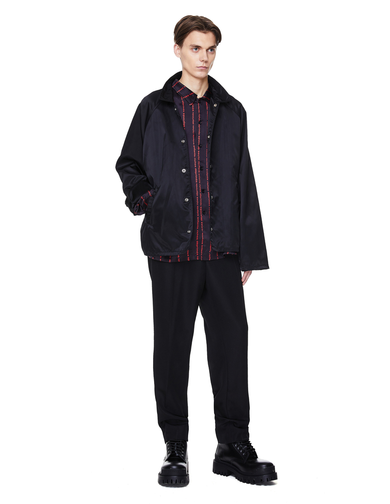 Enfants Riches Deprimes Silk Striped Logo Shirt - Purple | Garmentory