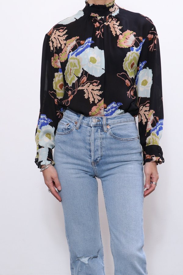 No.6 Thomas Top - Black/Blue Hyacinth No.6 Thomas Top - Black/Blue Hyacinth