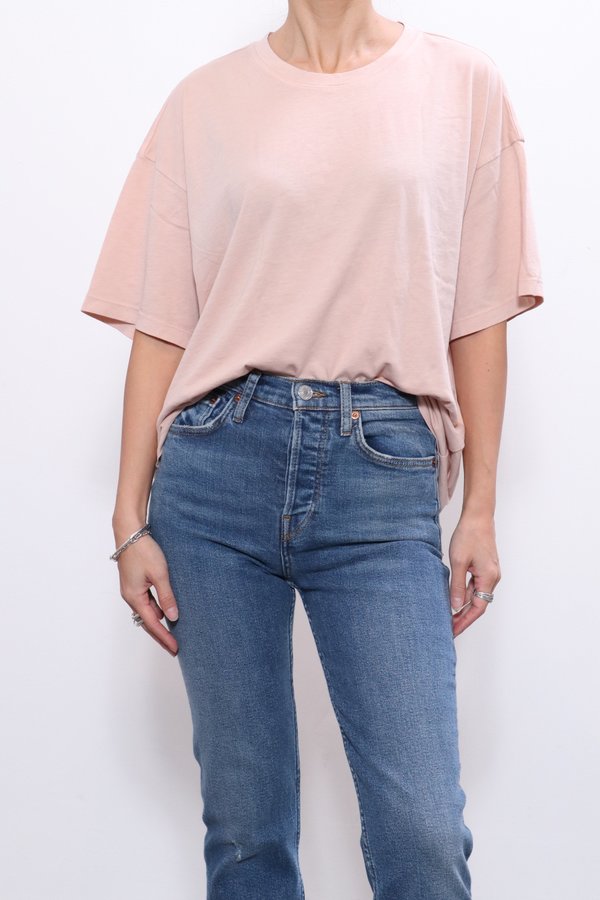 Raquel Allegra Oversize Tee - Nude Pink Raquel Allegra Oversize Tee - Nude Pink