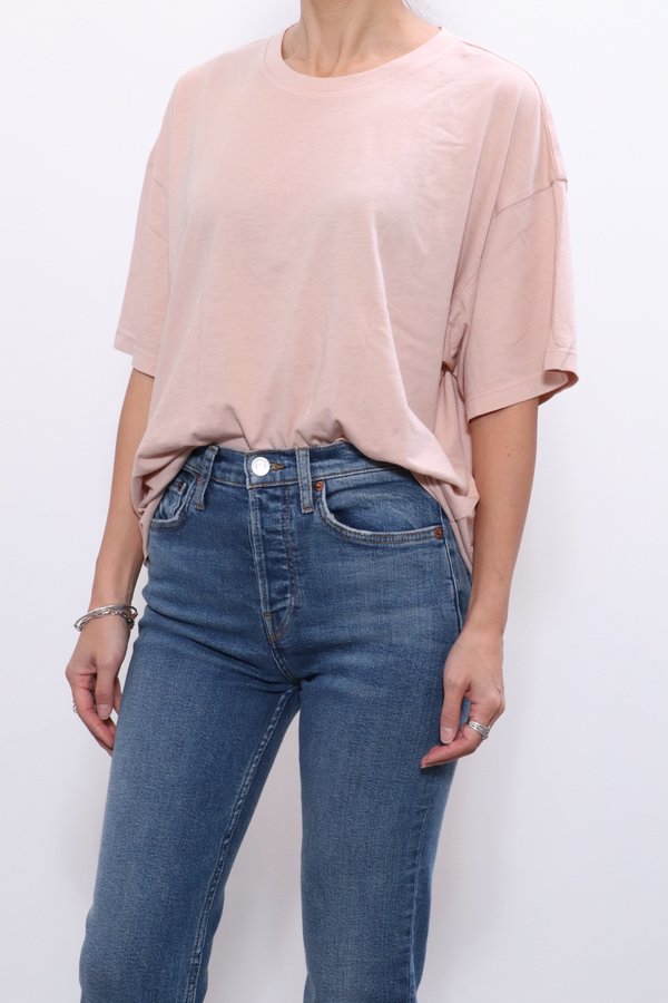 Raquel Allegra Oversize Tee - Nude Pink Raquel Allegra Oversize Tee - Nude Pink