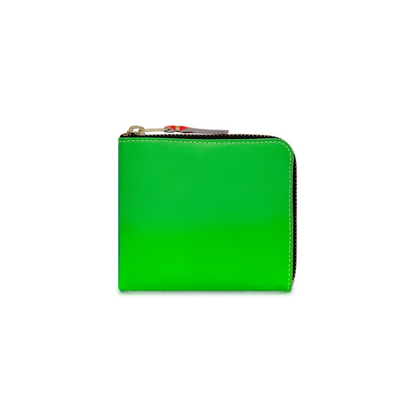 Comme des Garçons 1/2 Zip Wallet Neon SA3100SF - Green/Orange Comme des Garçons 1/2 Zip Wallet Neon SA3100SF - Green/Orange