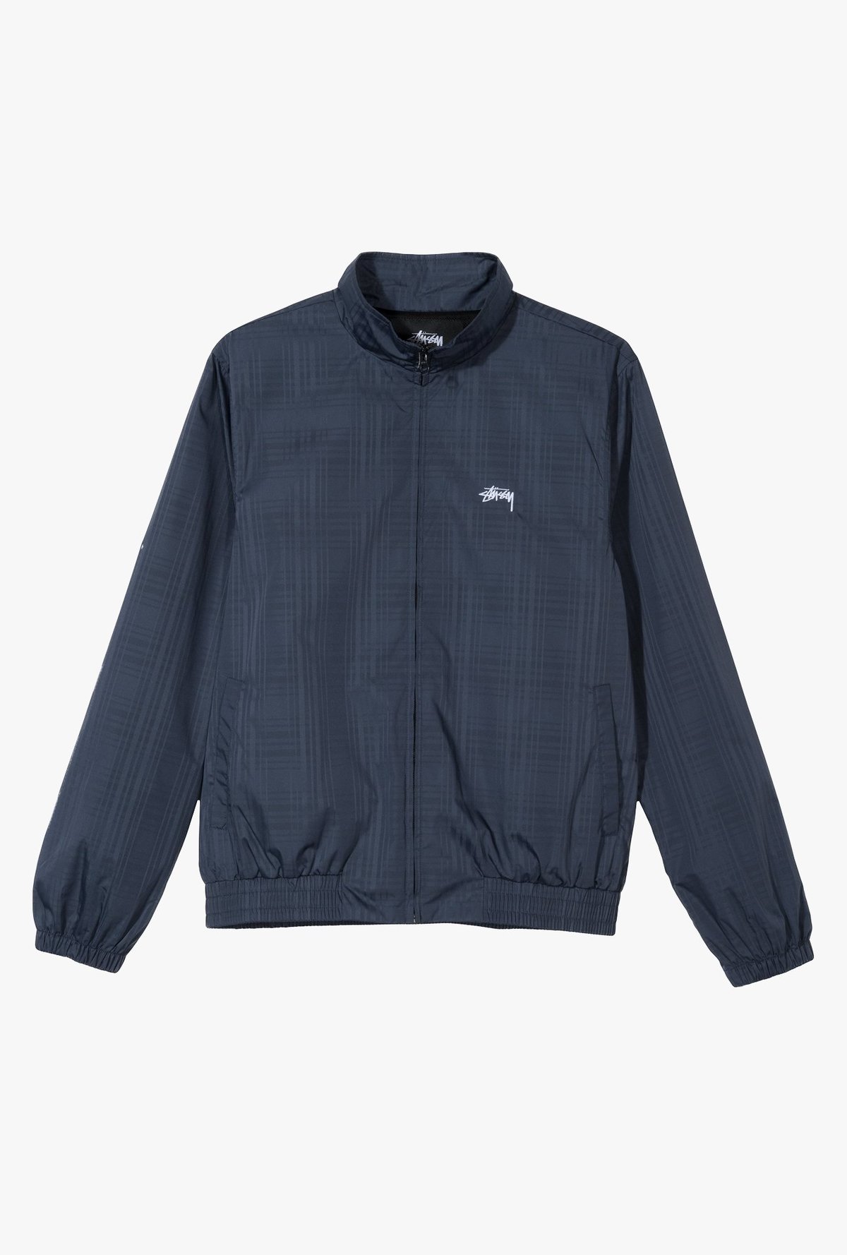 Stussy Plaid Track Jacket - Navy | Garmentory