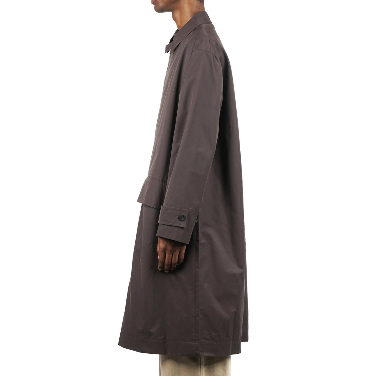 Studio Nicholson NYMIL CAR COAT - DARK BROWN | Garmentory