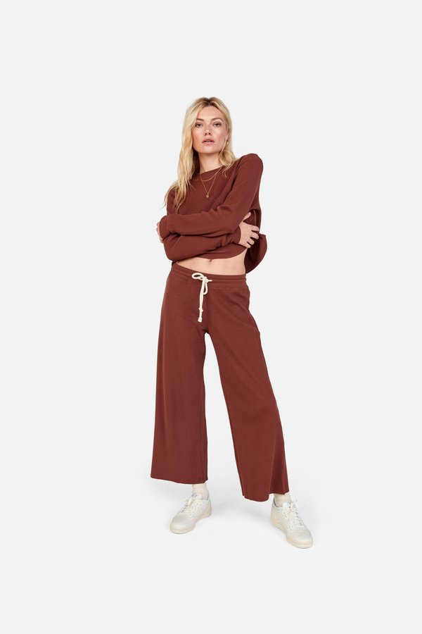 mate the label tobacco MATE The Label Spencer Thermal Top - Tobacco