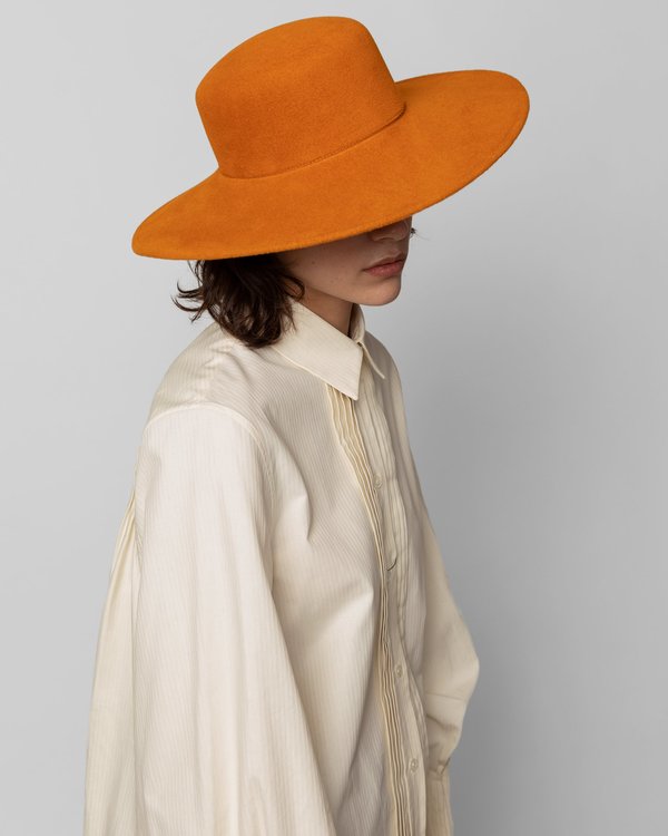 Clyde Wide Brim Pearl Hat - Kabocha Clyde Wide Brim Pearl Hat - Kabocha