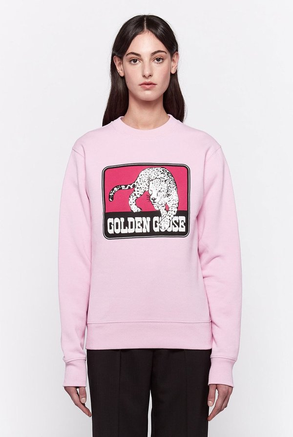 Golden Goose Sweatshirt - Catarina Pink/Jaguar | Garmentory