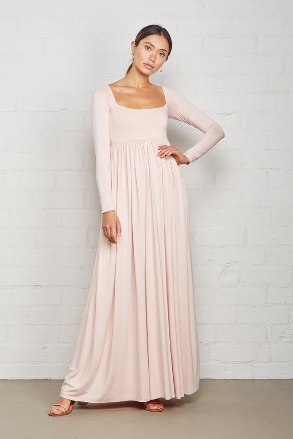 victoria beckham orange halter dress Victoria Beckham Draped Cami Floor-Length Dress In Bronze main image 0