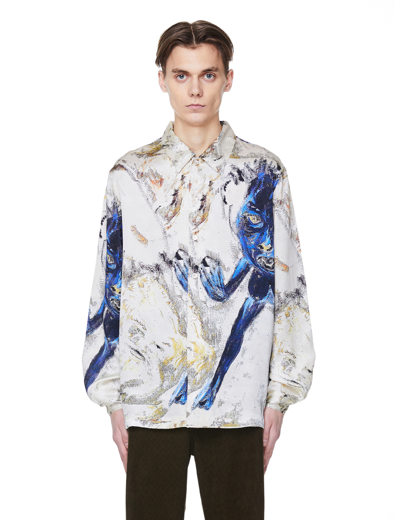 Enfants Riches Deprimes Silk Don Van Vliet Printed Shirt