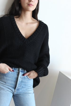 First Rite Long V Sweater First Rite Long V Sweater