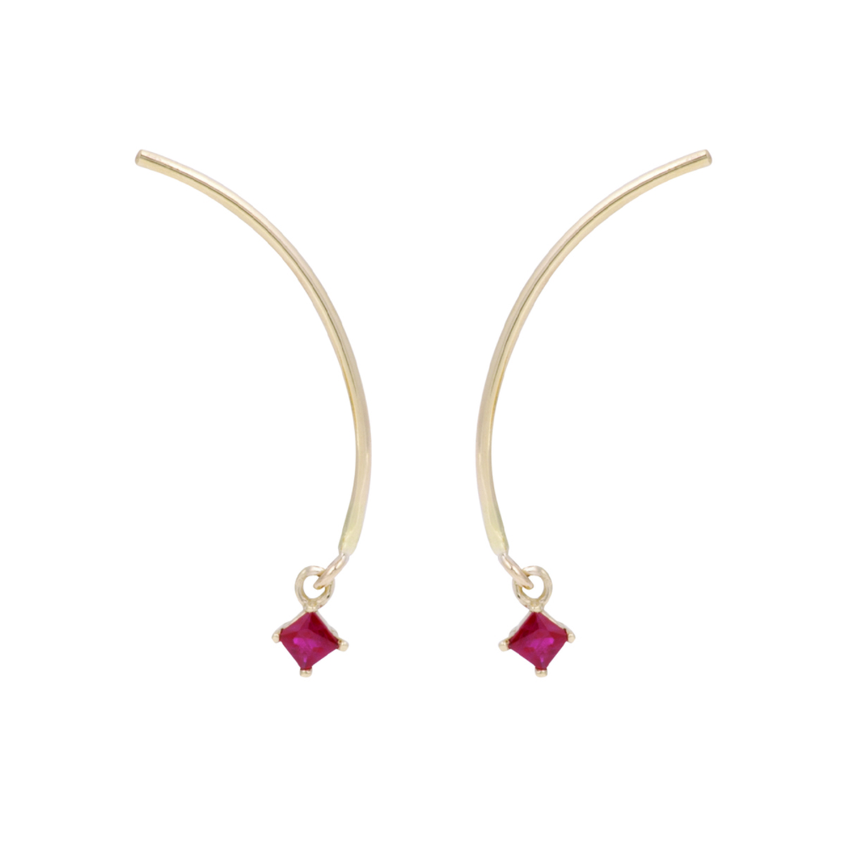 Tara 4779 Arc Mobile Earrings - Ruby - Image 1 of 2
