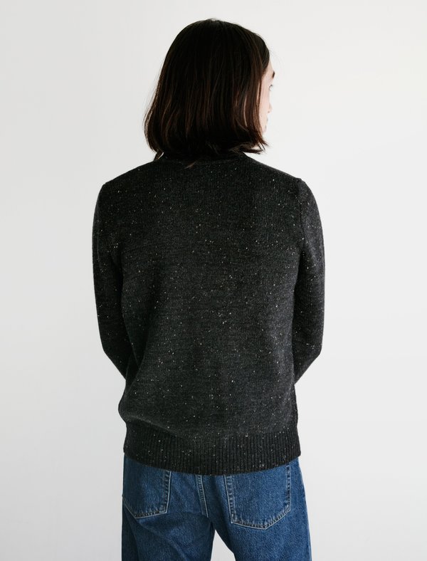 Norse Projects Adam Cardigan Neps - Charcoal Melange Norse Projects Adam Cardigan Neps - Charcoal Melange
