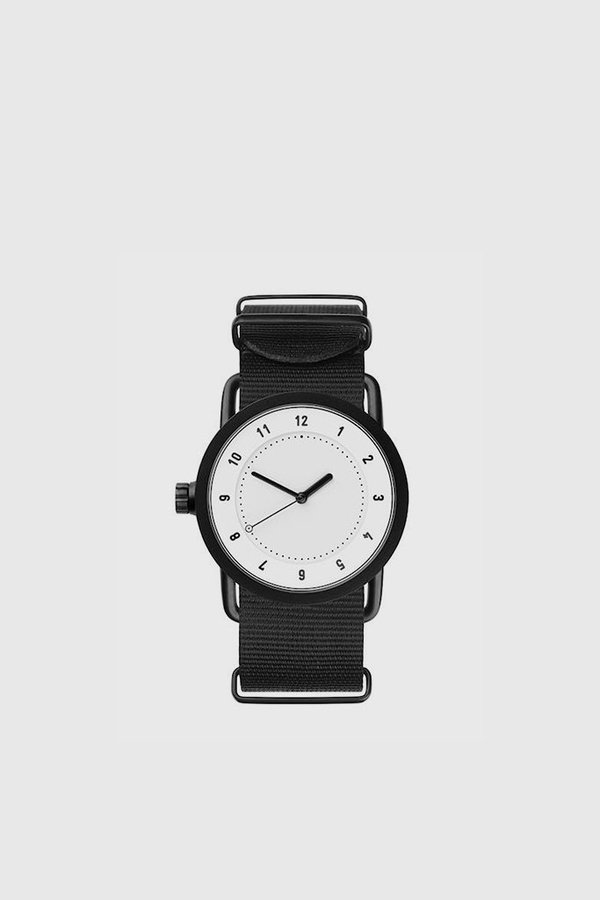 TID Watches No. 1 36mm Nylon Wristband Watch - White/Black TID Watches No. 1 36mm Nylon Wristband Watch - White/Black