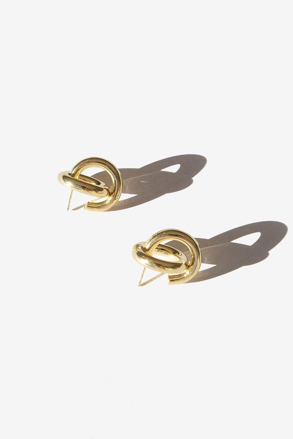 Flash Jewellery Knot Hoop Earrings - Gold Flash Jewellery Knot Hoop Earrings - Gold