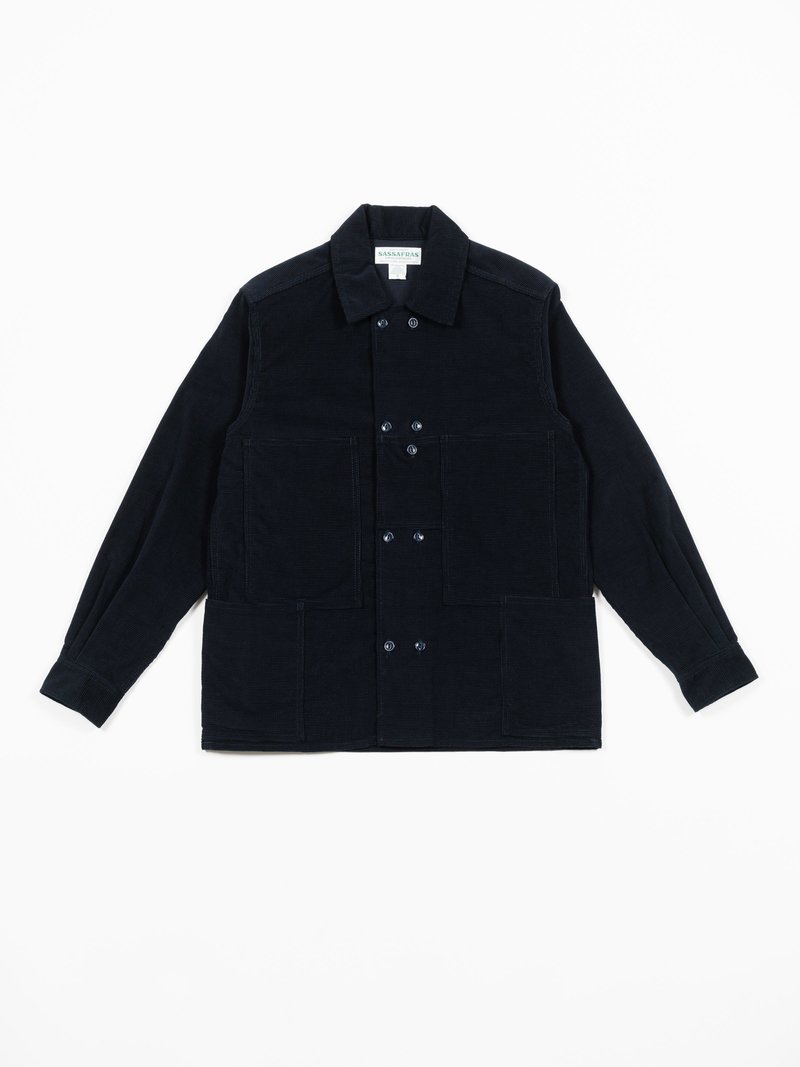 Sassafras Blower Half Shirt - Navy Dobby Cord | Garmentory