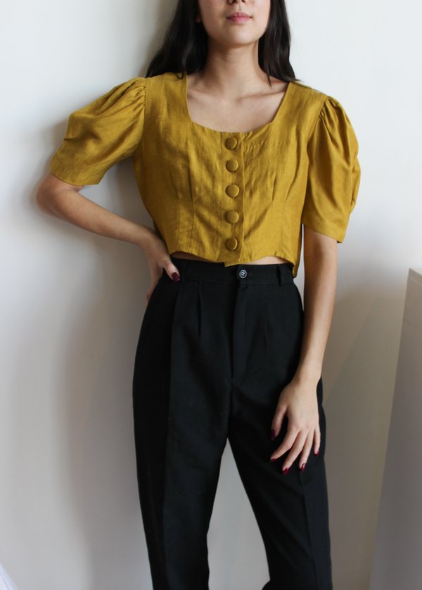Hannah Kristina Metz Eyre Blouse - Mustard Hannah Kristina Metz Eyre Blouse - Mustard