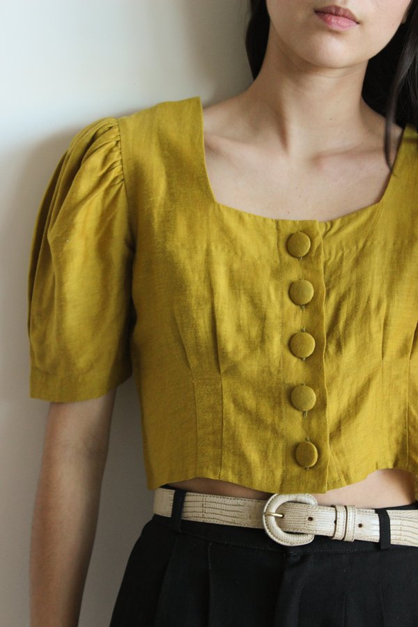 Hannah Kristina Metz Eyre Blouse - Mustard Hannah Kristina Metz Eyre Blouse - Mustard