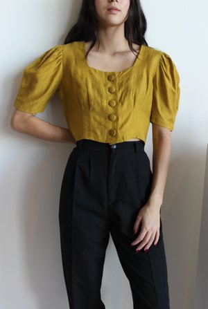 Hannah Kristina Metz Eyre Blouse - Mustard Hannah Kristina Metz Eyre Blouse - Mustard