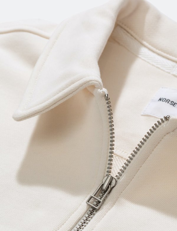 Norse Projects Jorn Half Zip Sweatshirt - Ecru Norse Projects Jorn Half Zip Sweatshirt - Ecru