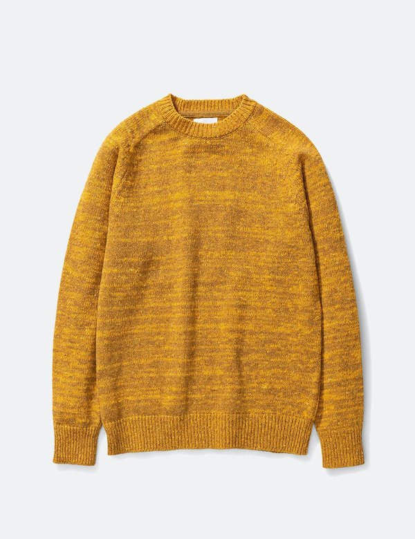 Norse Projects Viggo Crewneck Neps Knitted Sweater - Montpellier Yellow Norse Projects Viggo Crewneck Neps Knitted Sweater - Montpellier Yellow