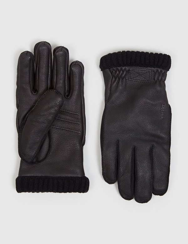 Hestra Primaloft Rib Gloves (Deerskin) - Black Hestra Primaloft Rib Gloves (Deerskin) - Black