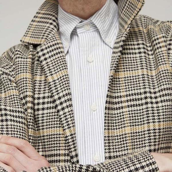 Gitman Bros. Vintage Camp Shirt - Black/Gold Houndstooth | Garmentory