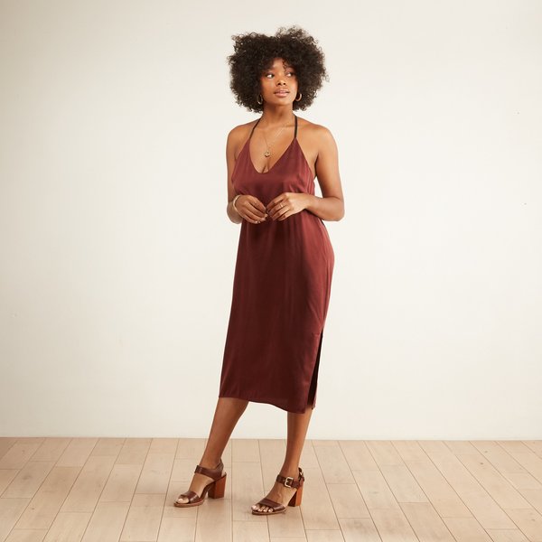 Lunya Washable Silk Slip Dress - Port | Garmentory