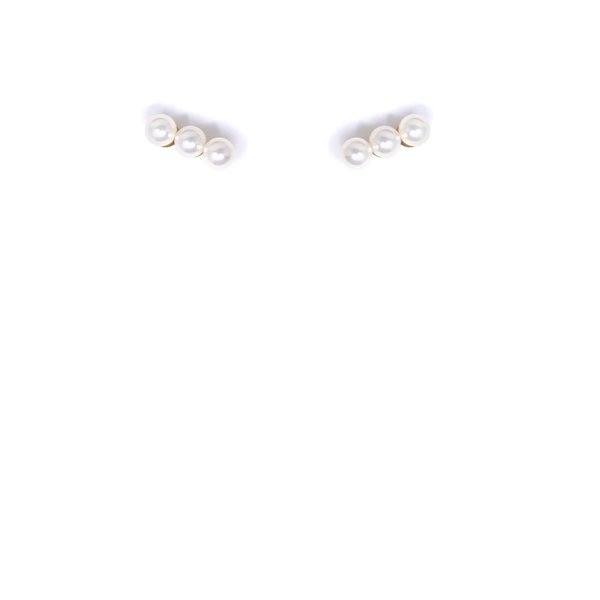 Joomi Lim 3 Pearl Earrings - Gold/White Joomi Lim 3 Pearl Earrings - Gold/White
