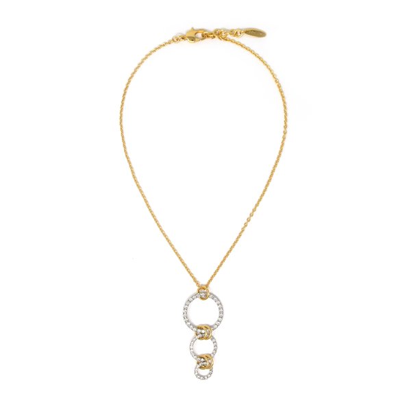 Joomi Lim Crystal Hoop & Chain Necklace Joomi Lim Crystal Hoop & Chain Necklace