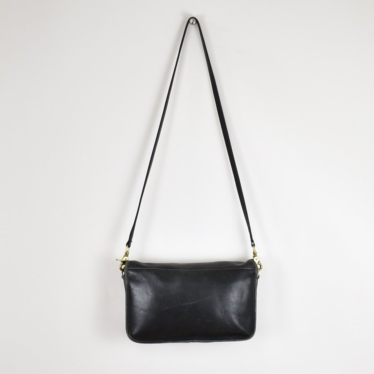 VINTAGE COACH Black Leather Soho Slim Duffle Convertible  Coach Black Leather Shoulder Crossbody Bag Old Money Minimalist main image 1