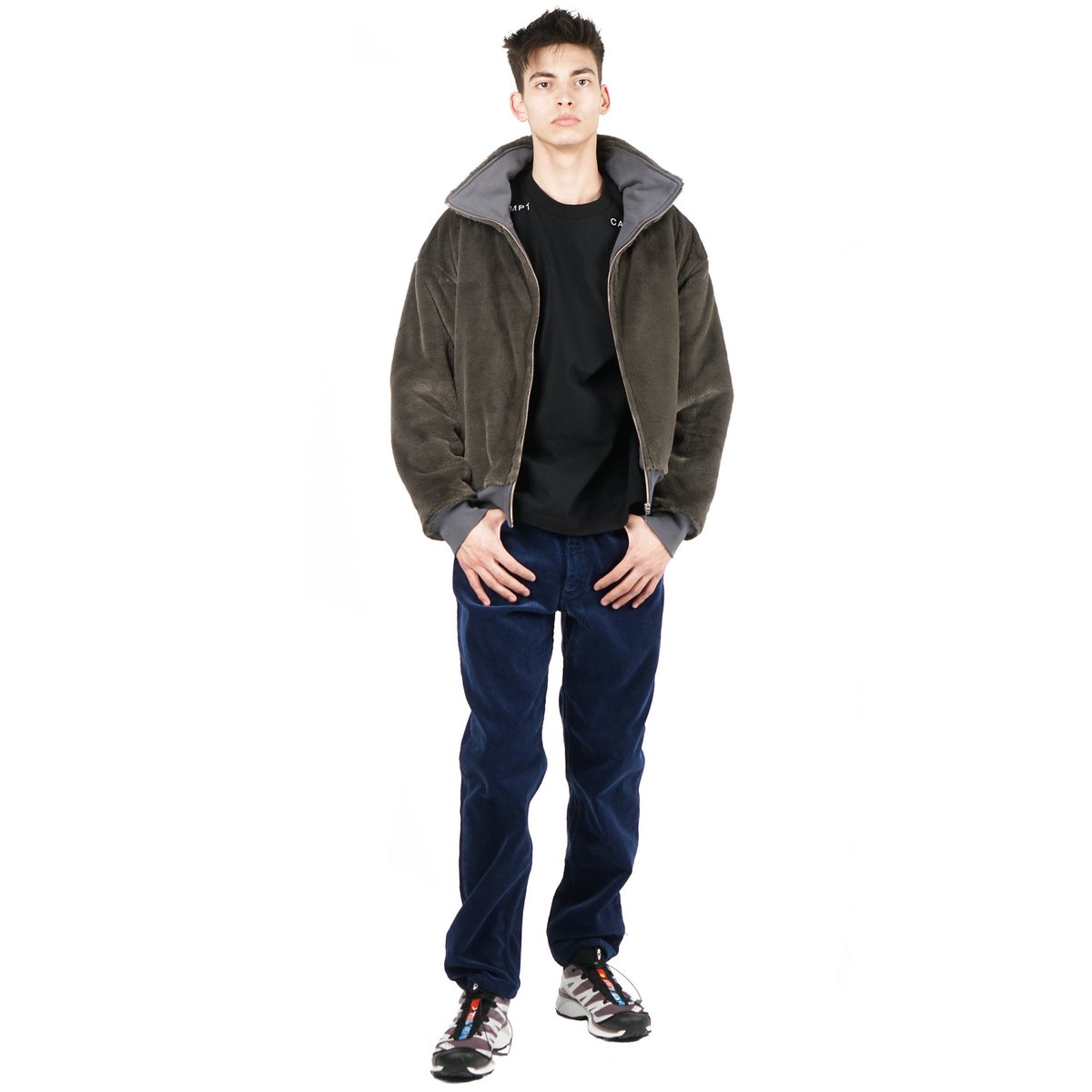 Cav Empt Furry Lining Zip Sweater - Grey | Garmentory